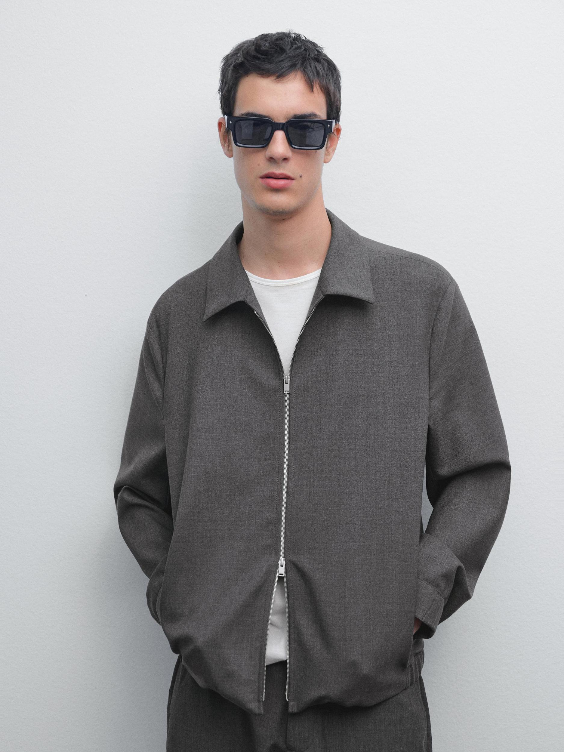 Total look wool blend jacket Product Image