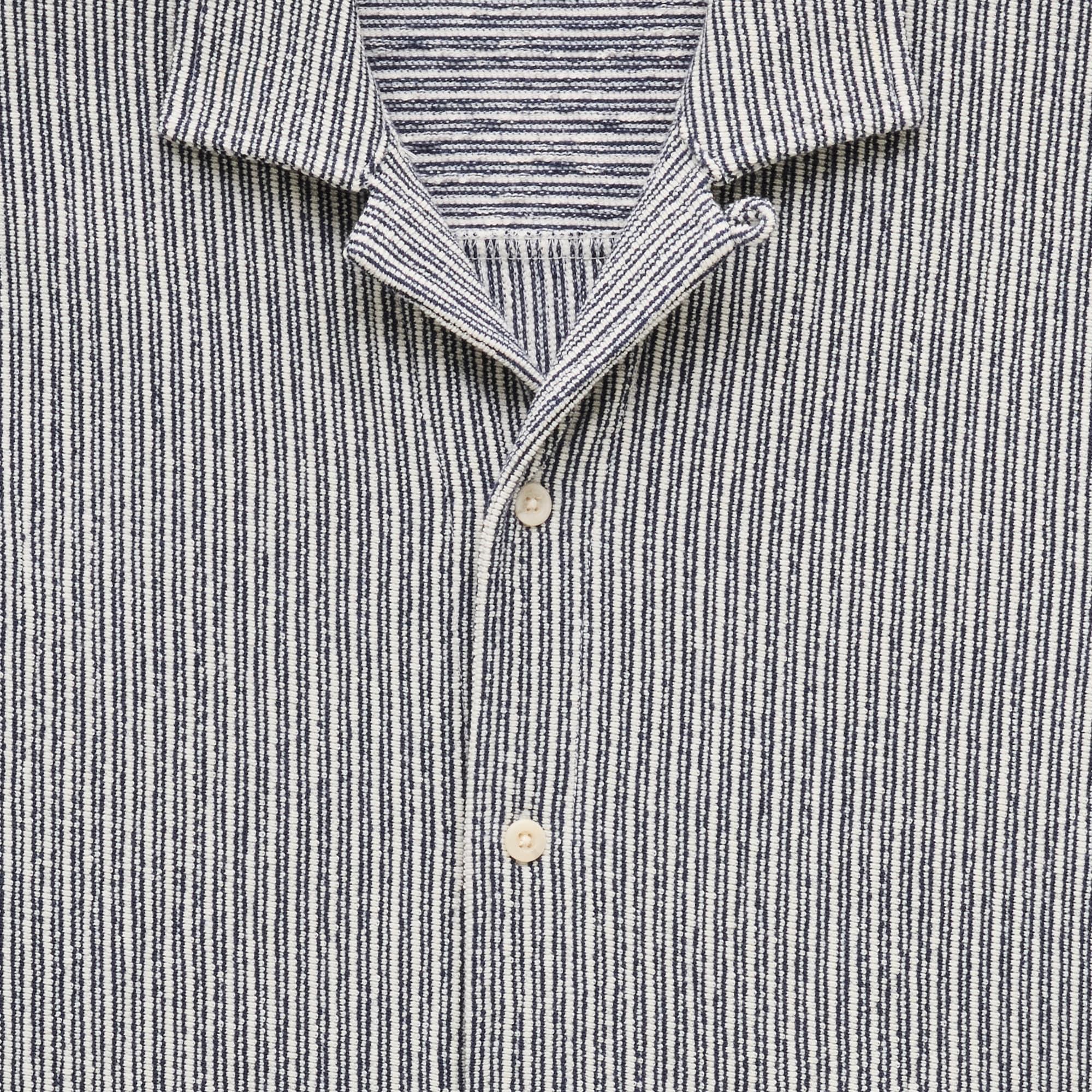 Textured camp-collar knit shirt Product Image