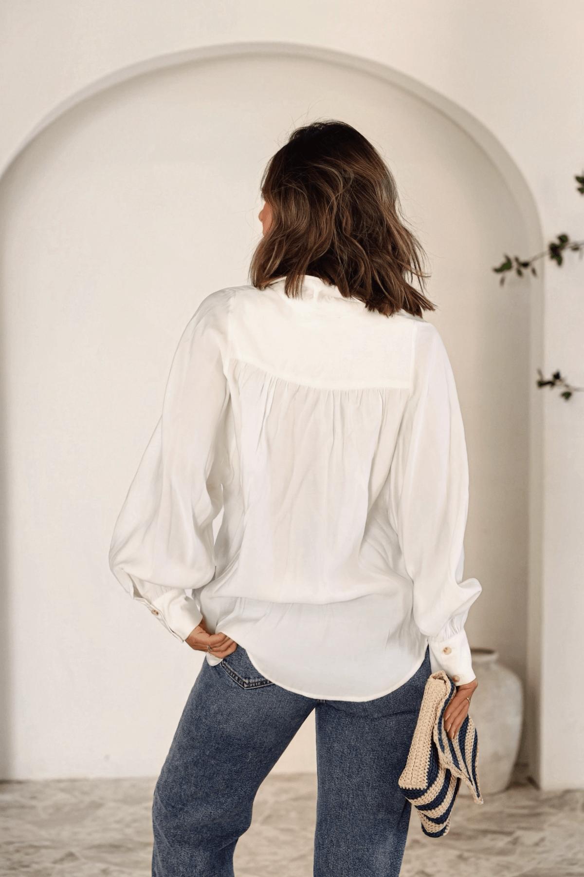 Muse By Magnolia Ivory Button Down Shirt - FINAL SALE Product Image