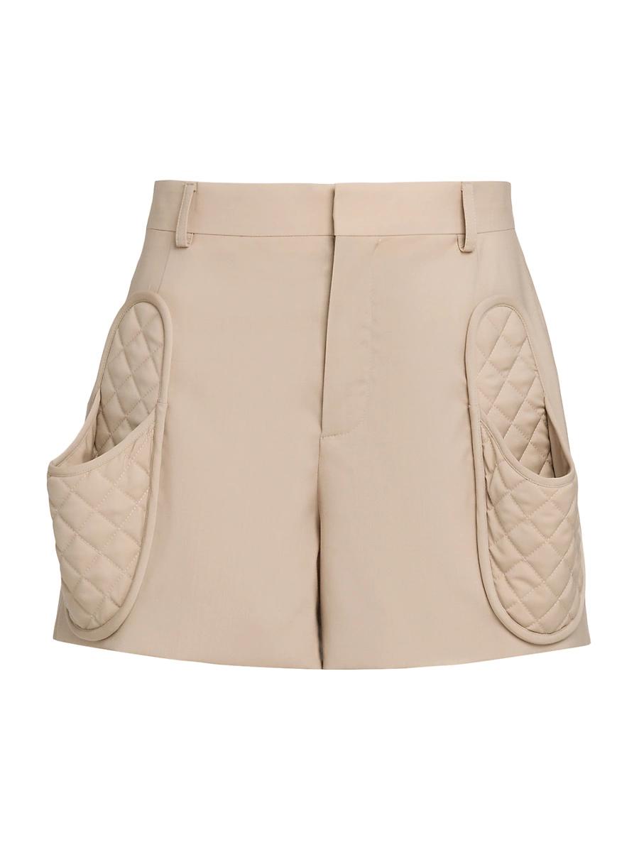 Womens Wool Quilted-Pocket Shorts Product Image