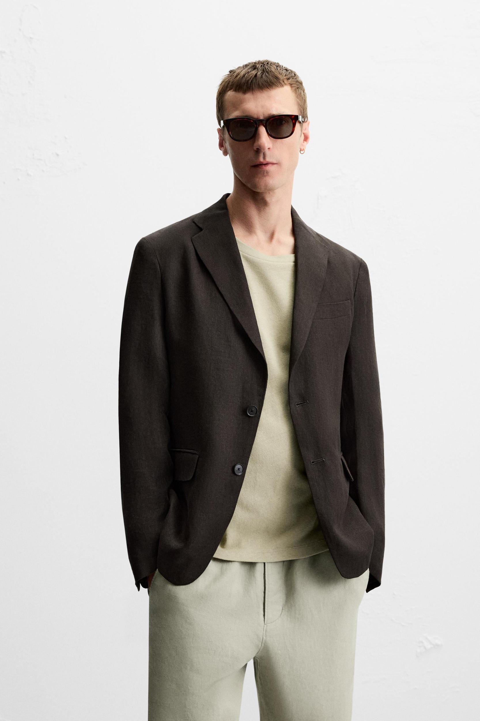 100% LINEN BLAZER Product Image