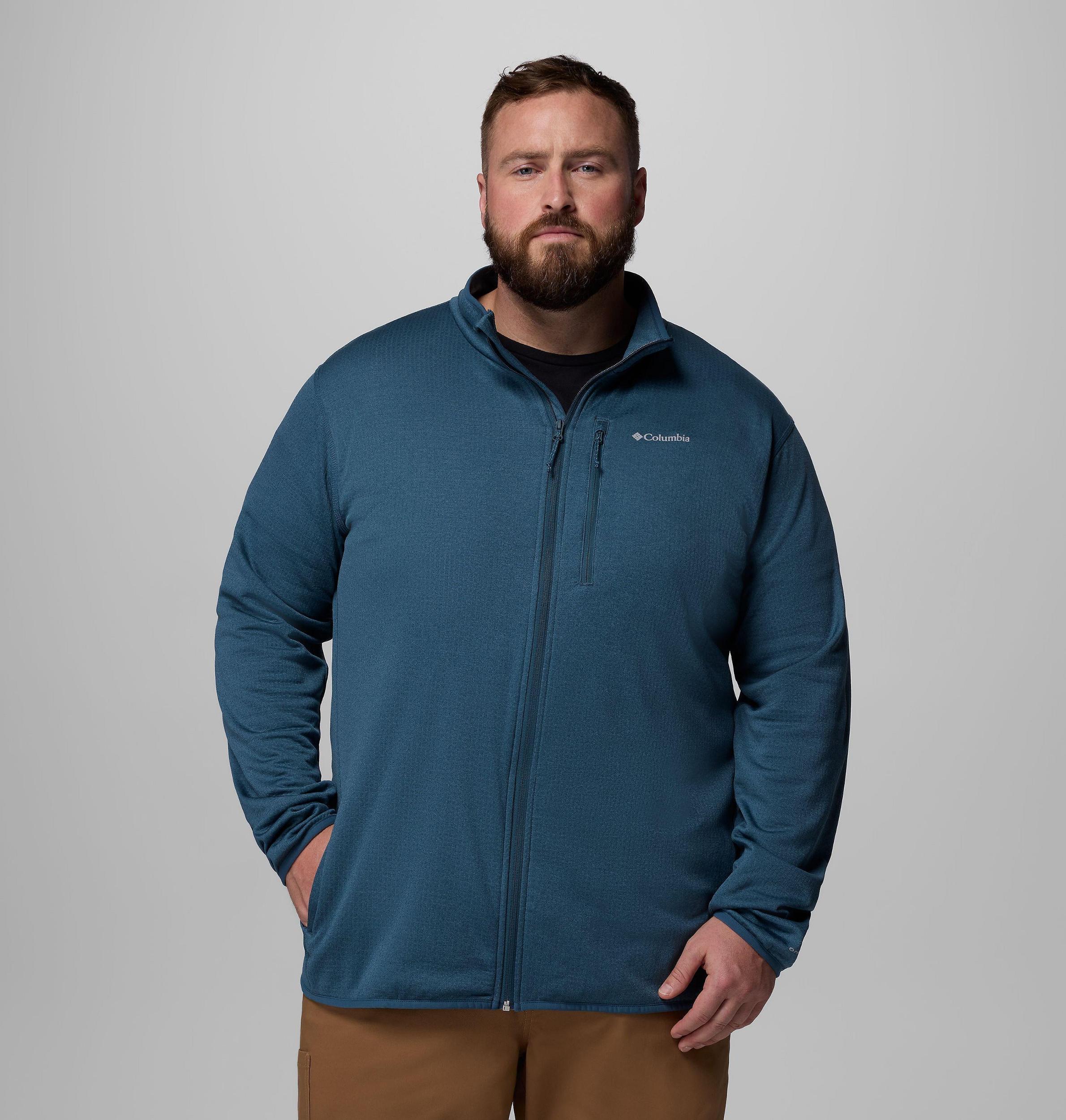 Columbia Mens Essential Hike Grid Fleece Full Zip Jacket - Big- Product Image