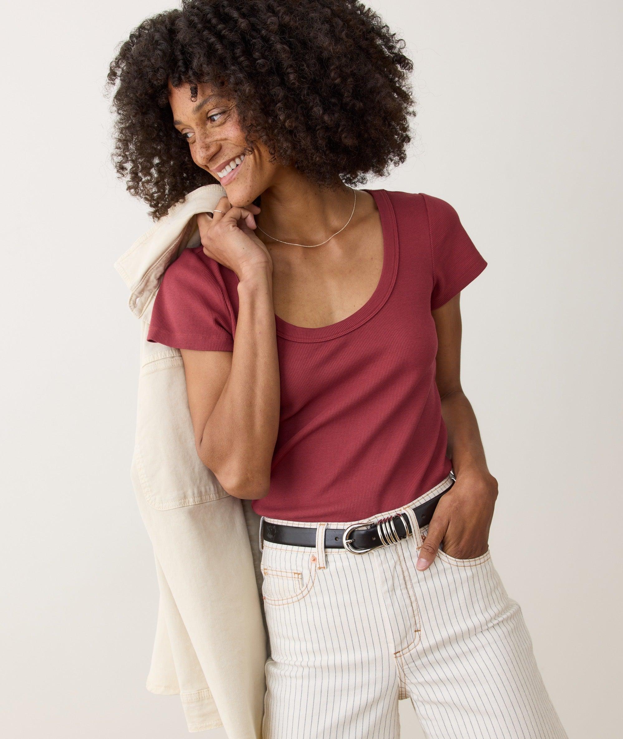 Lexi Rib Sun-In Scoop Tee Product Image