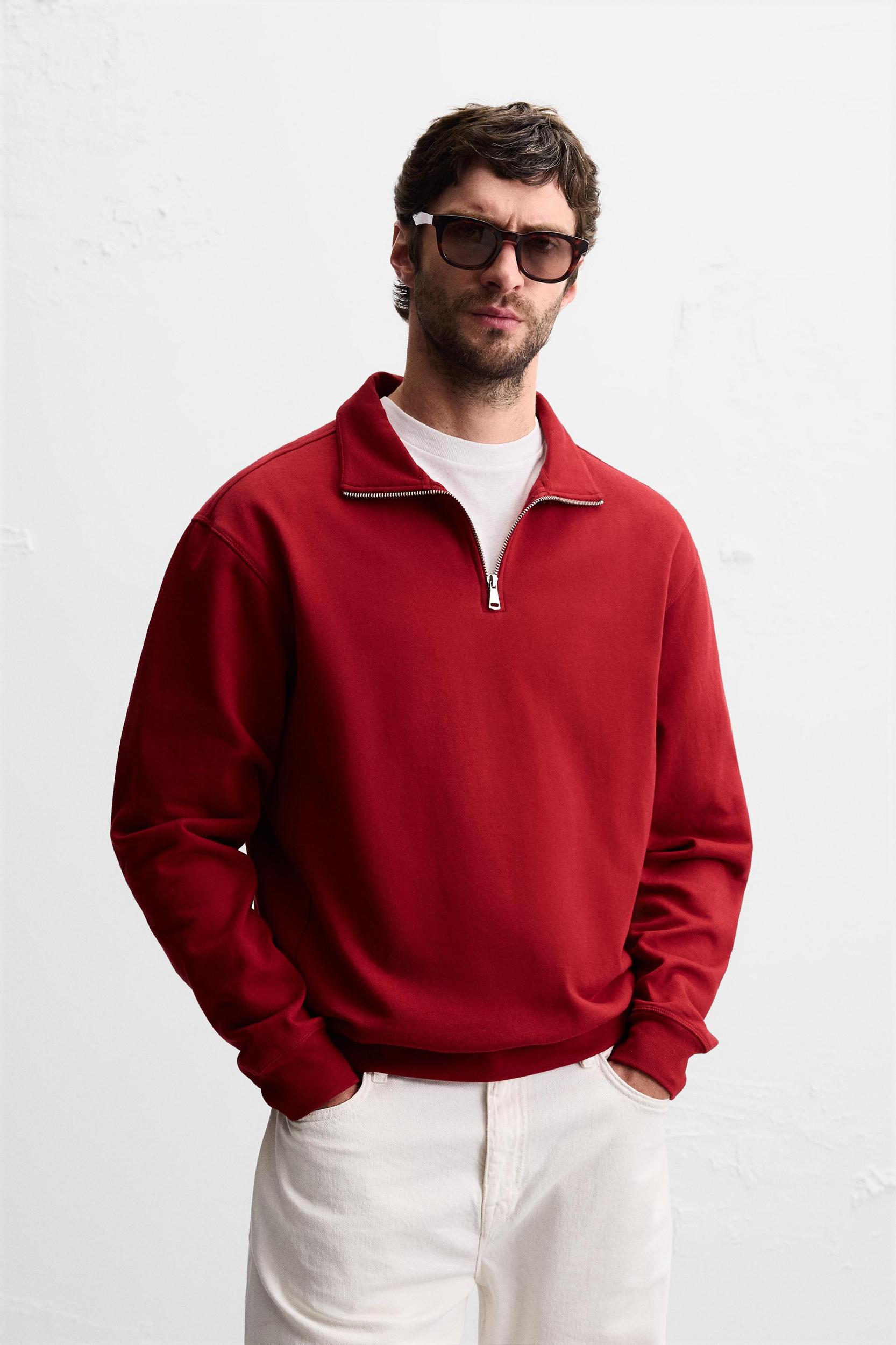 BASIC QUARTER-ZIP SWEATSHIRT Product Image