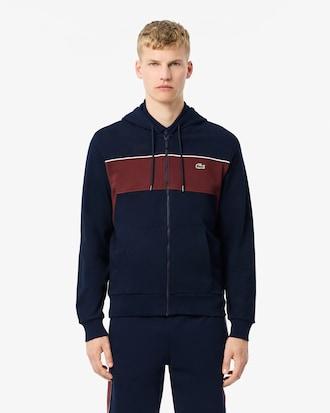 Men's Zip-Up Colorblock Hoodie Product Image