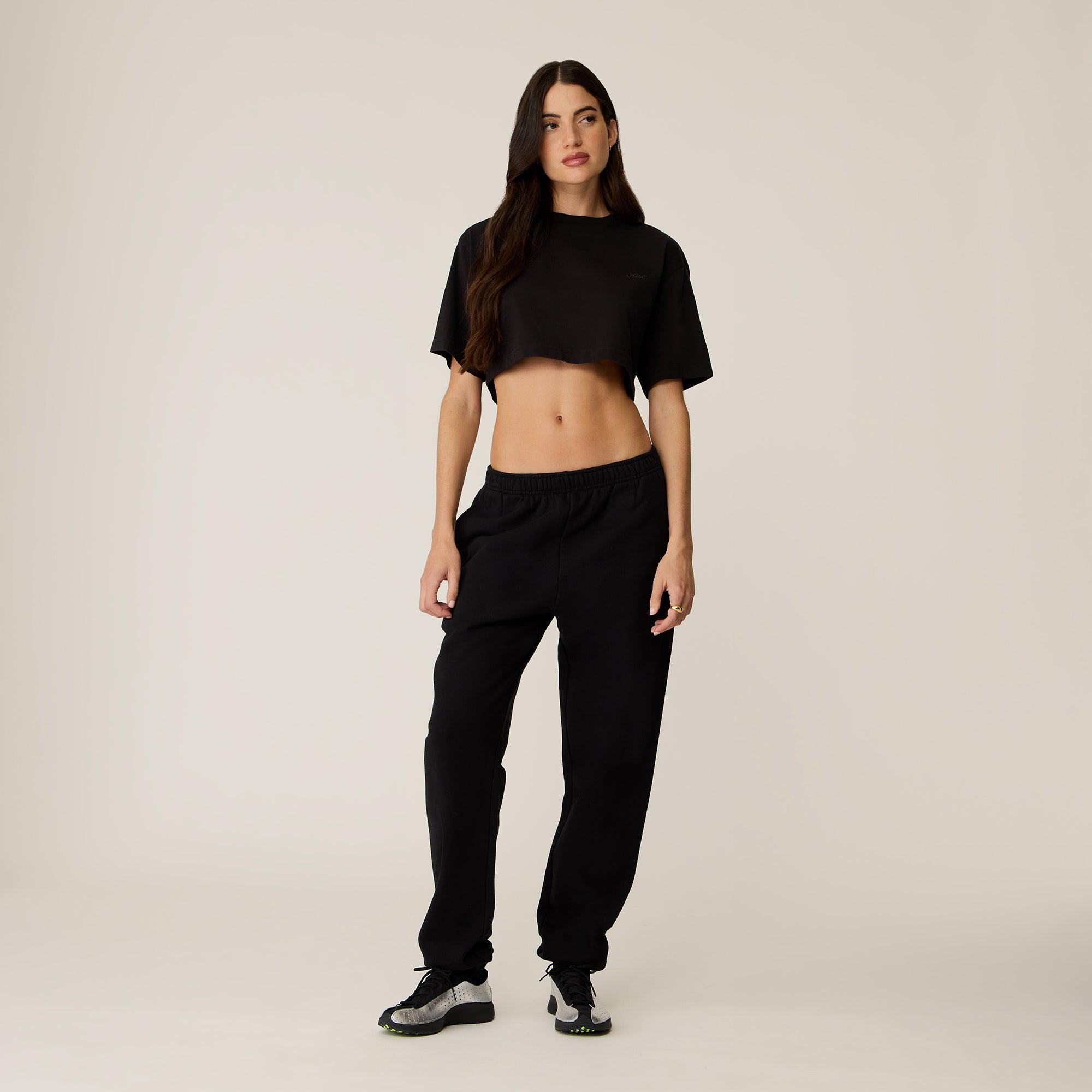Kith Women Fei Cropped Tee - Black Female Product Image