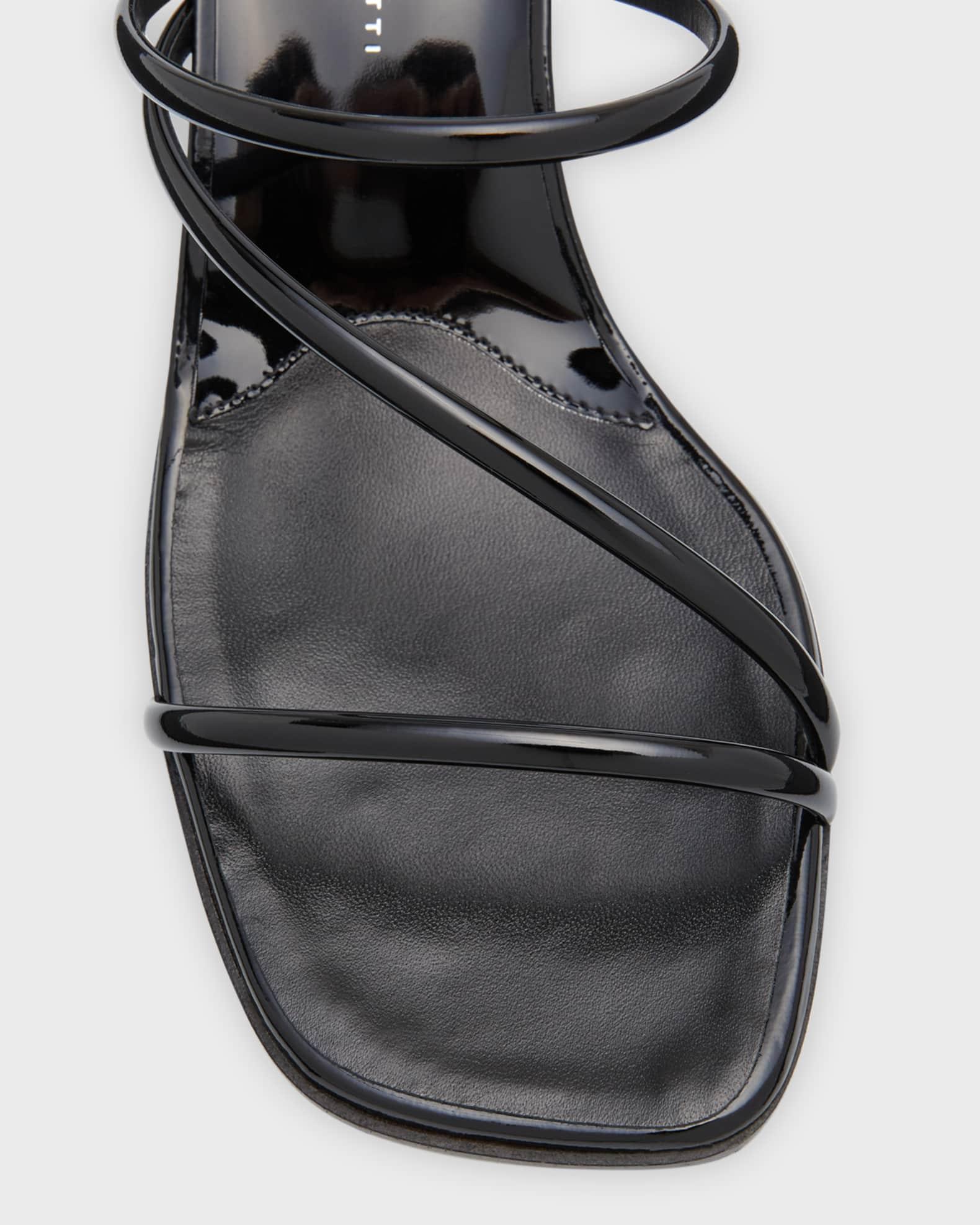 Metallic Crystal Three-Band Slide Sandals Product Image