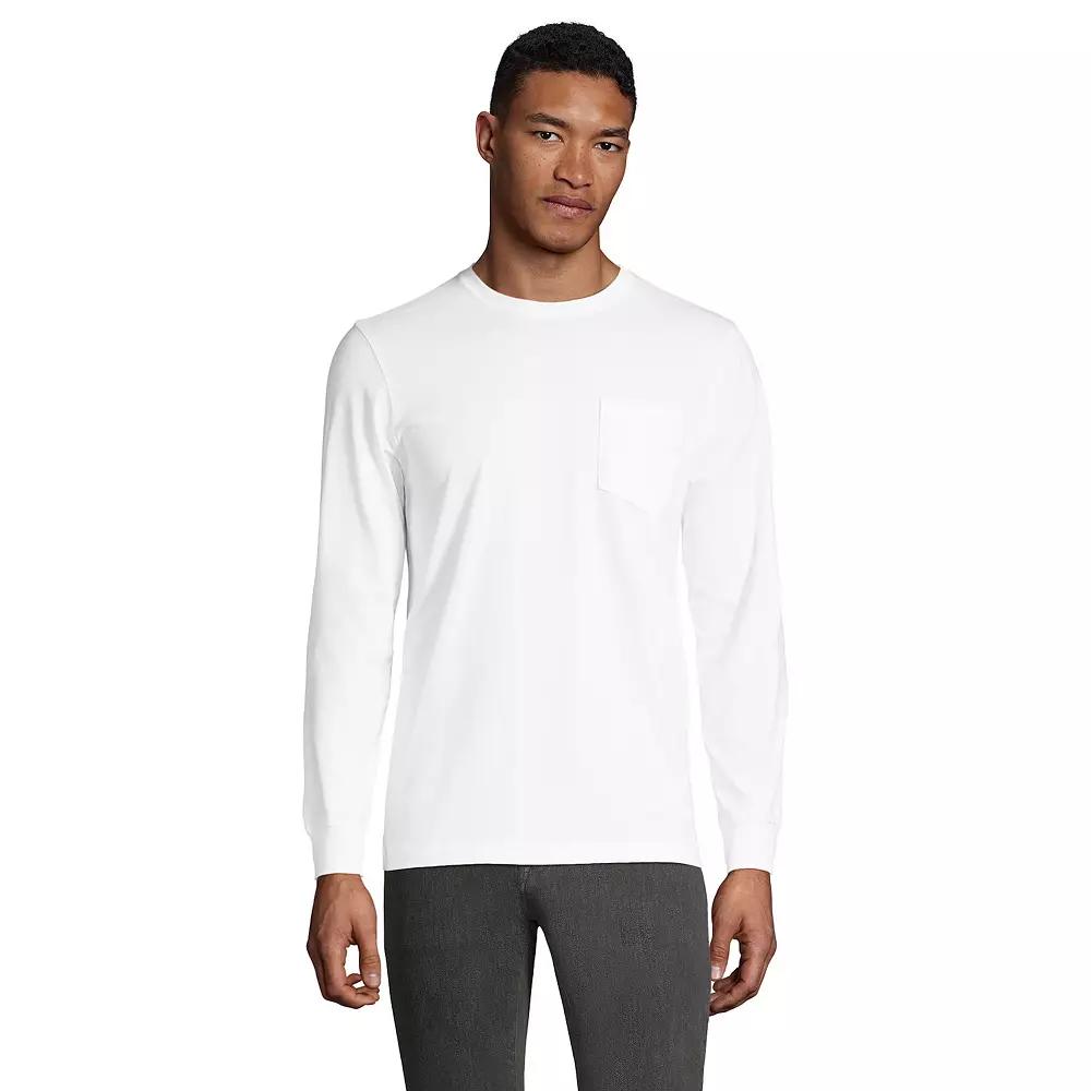 Big & Tall Lands' End Super-T Pocket Tee, Men's,  Product Image