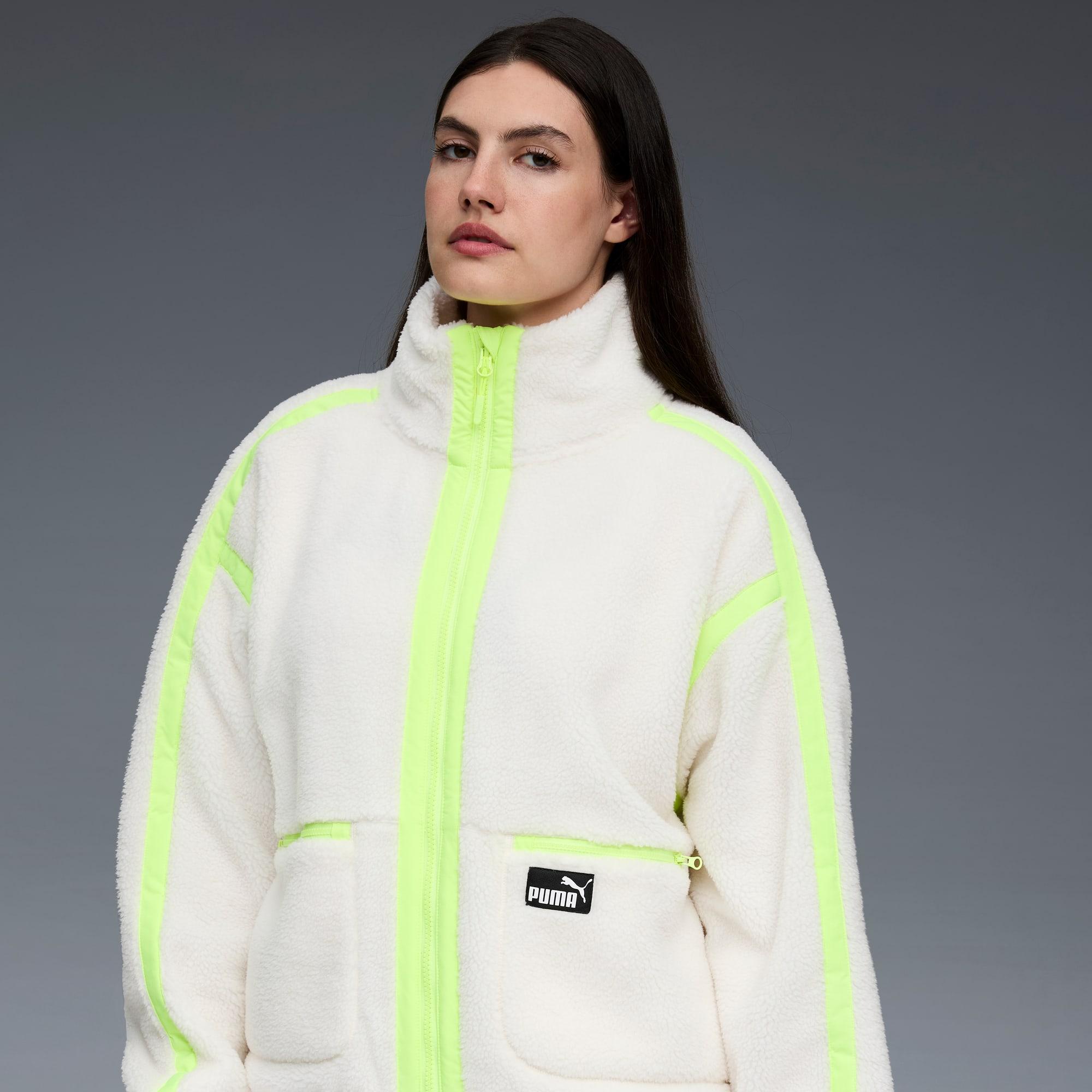 Sherpa Fleece Jacket W/ Wove Women Product Image