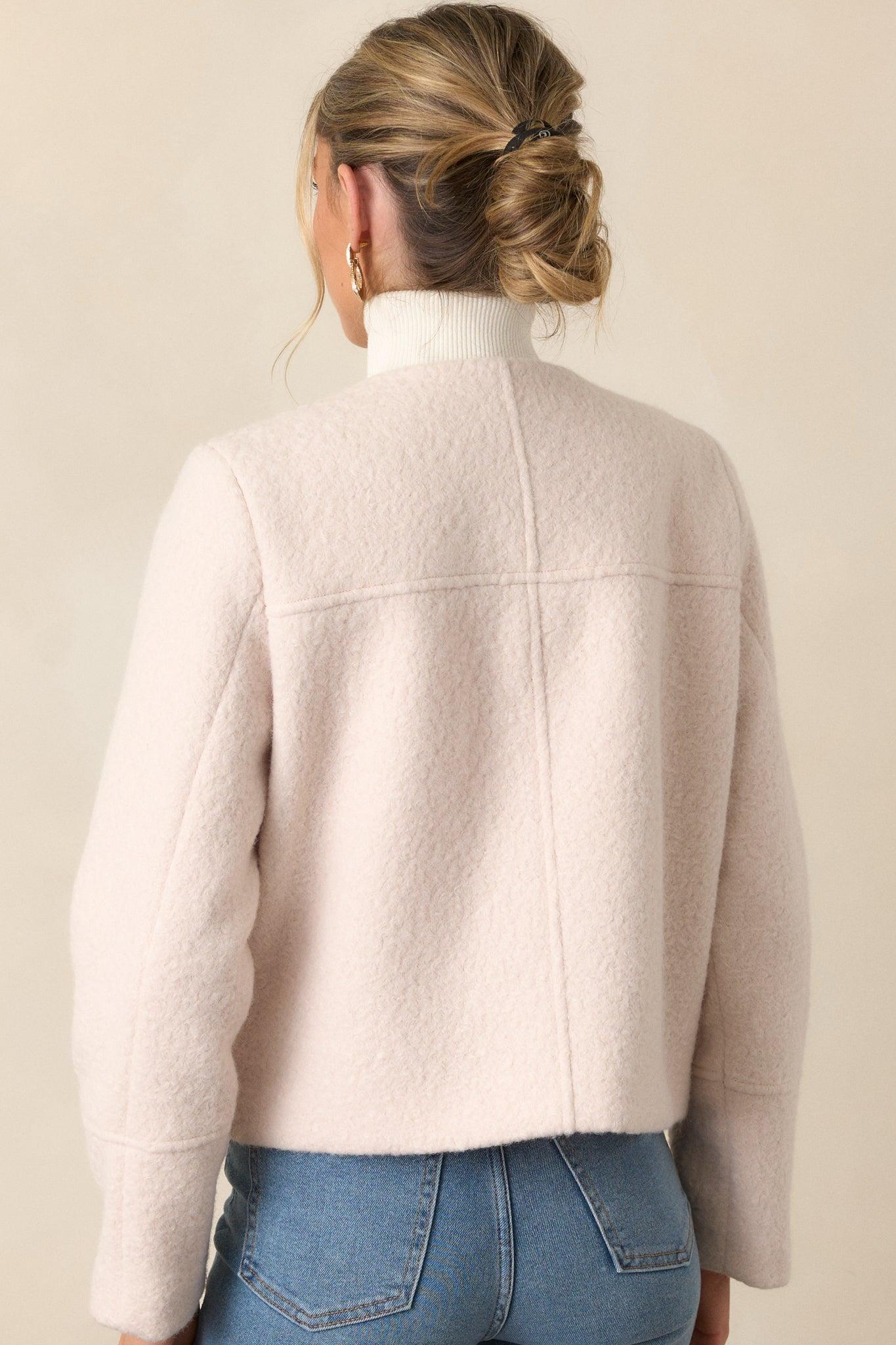 In My Heart Ivory Bouclé Jacket Product Image
