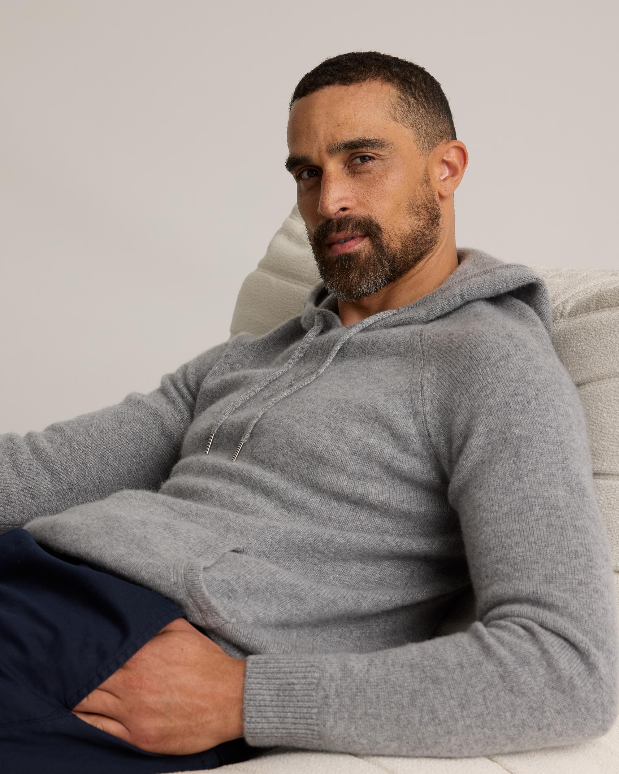 Quince | Men's Mongolian Cashmere Pullover Hoodie Size XL Product Image