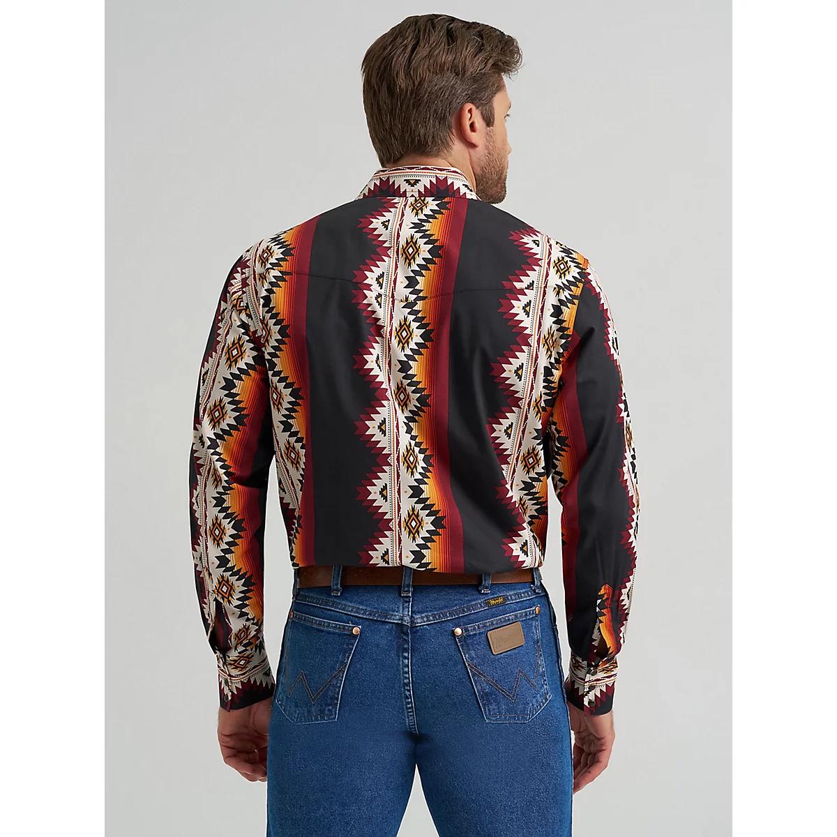 Men's Checotah® Long Sleeve Western Snap Printed Shirt Fire Product Image