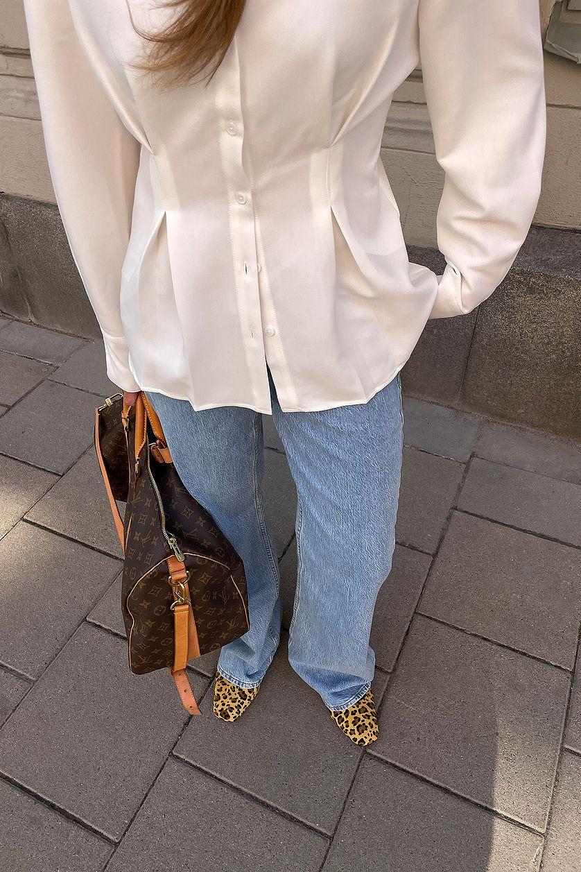 Printed Leather Ballerinas Product Image