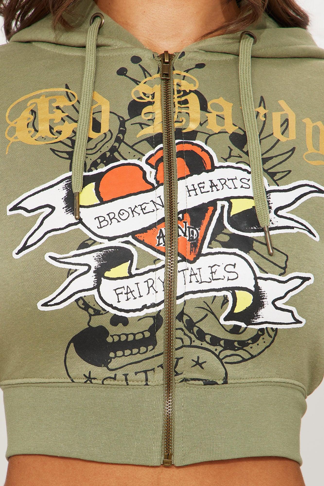 Ed Hardy Broken Hearts Short Set - Sage Product Image