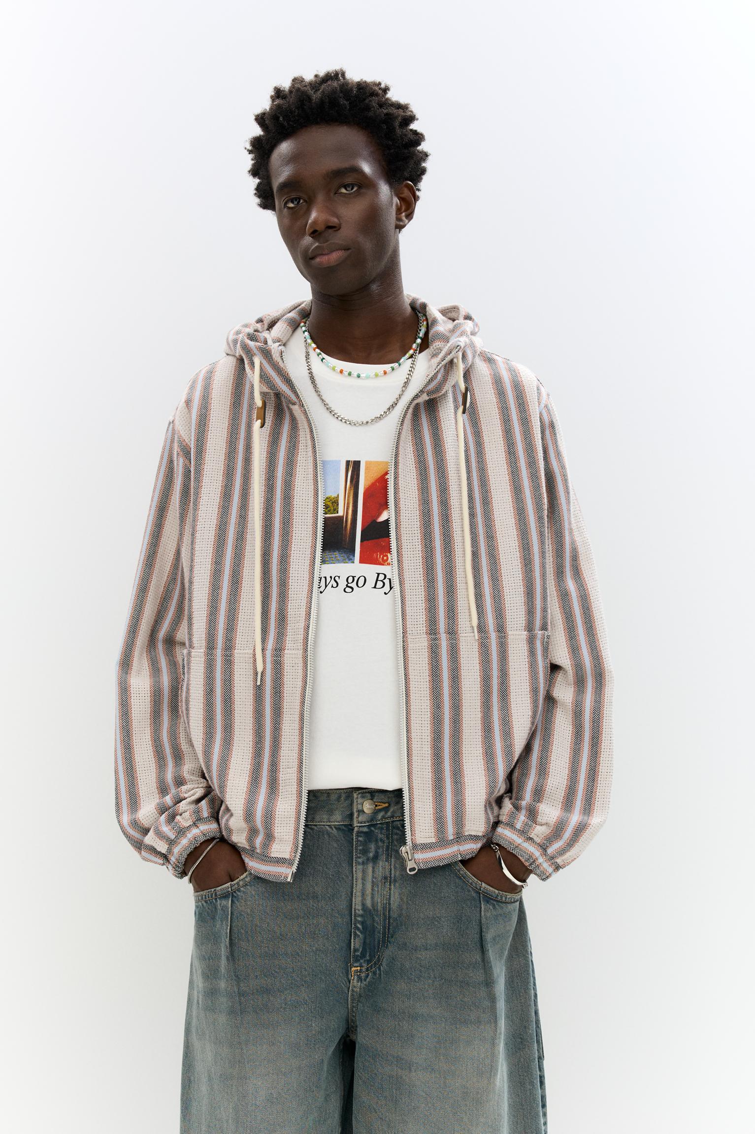 Striped rustic jacket Product Image