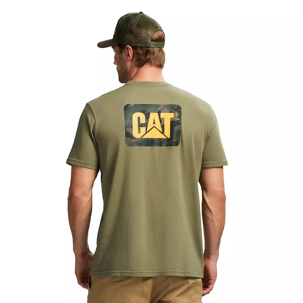 Men's Caterpillar Heavyweight Cat Graphic Logo Tee, Size: Small, Tea Product Image