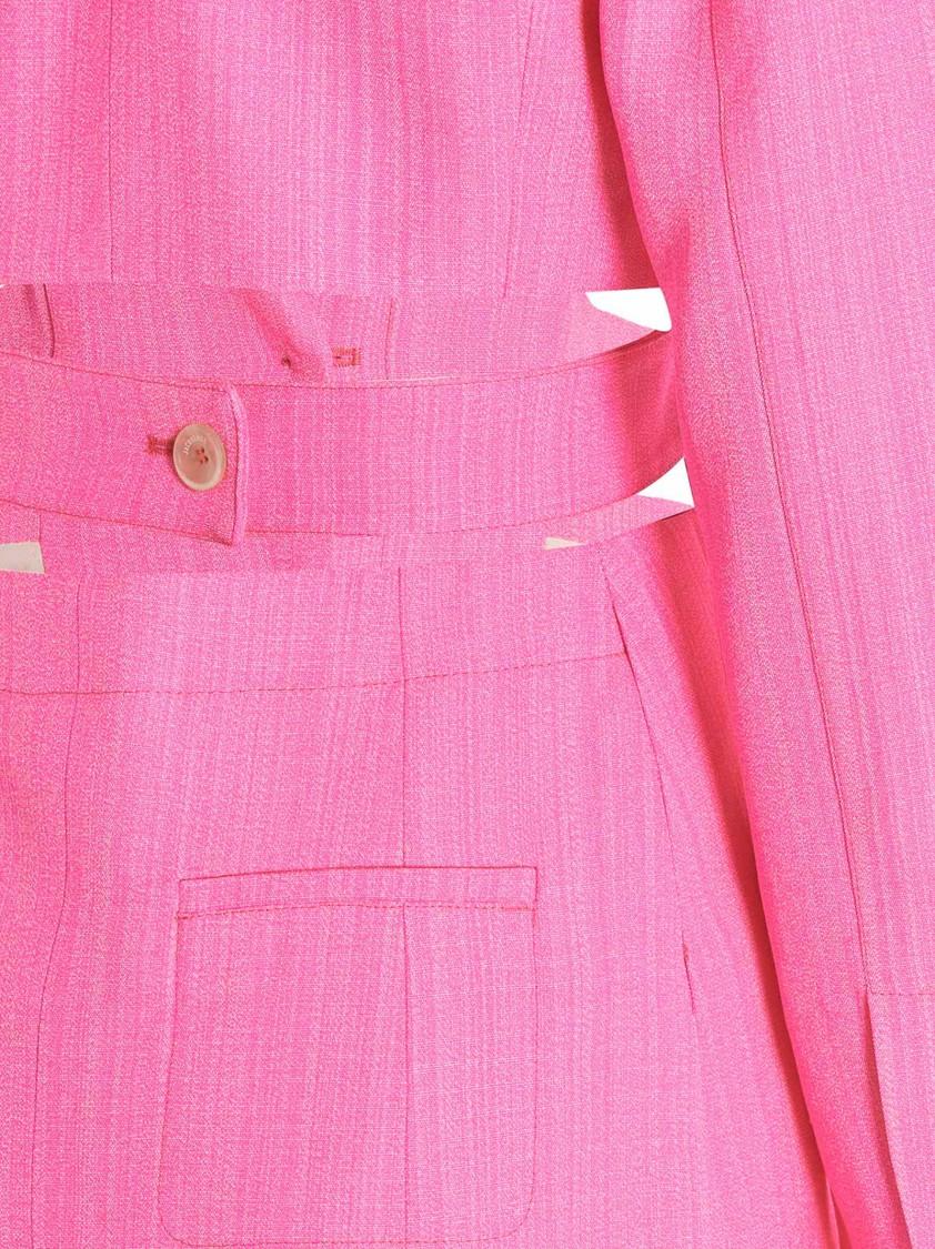 JACQUEMUS Bari Cutout Single-breasted Mini Blazer Dress In Pink Product Image