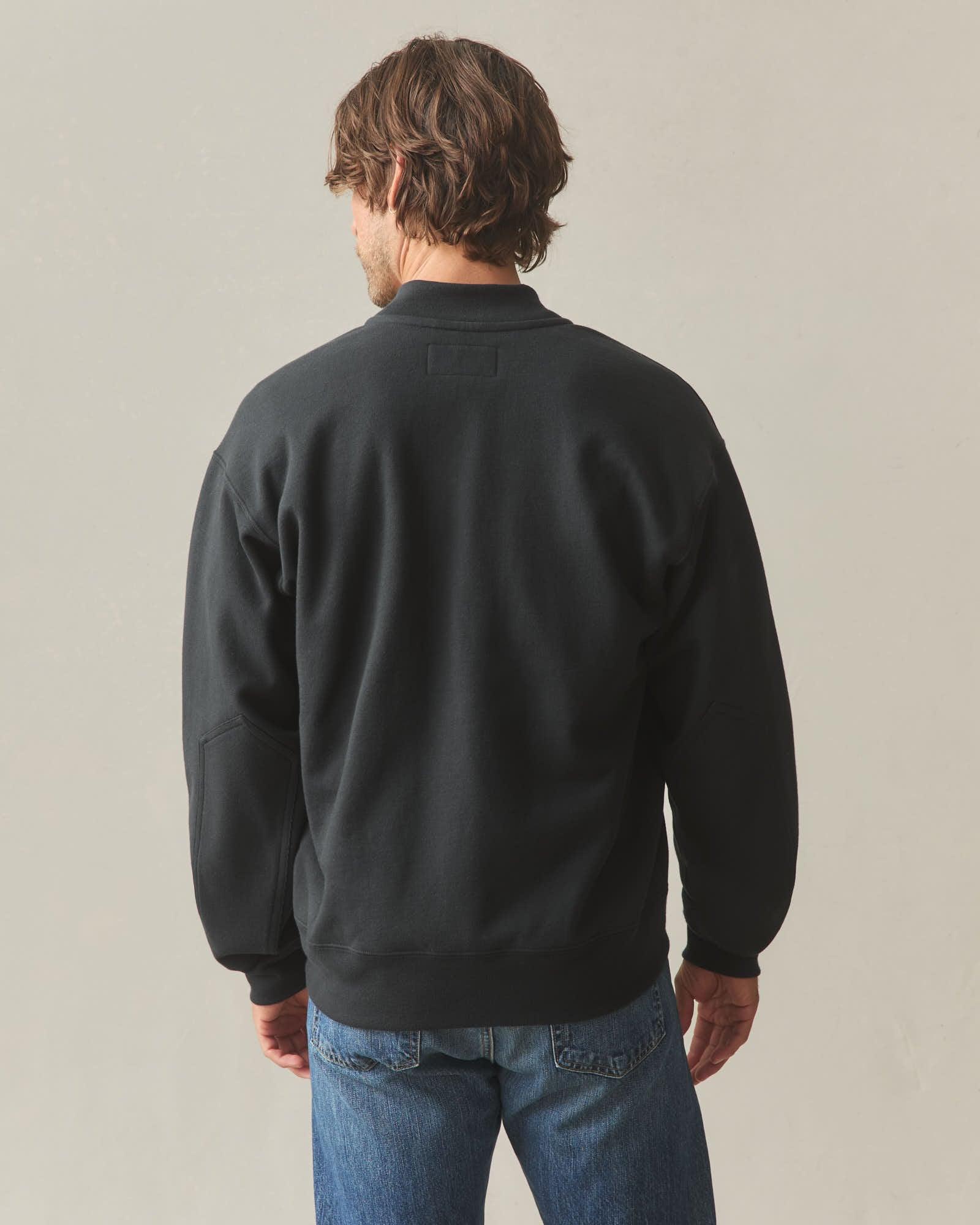 Men's Lined Bomber Jacket - Black Product Image