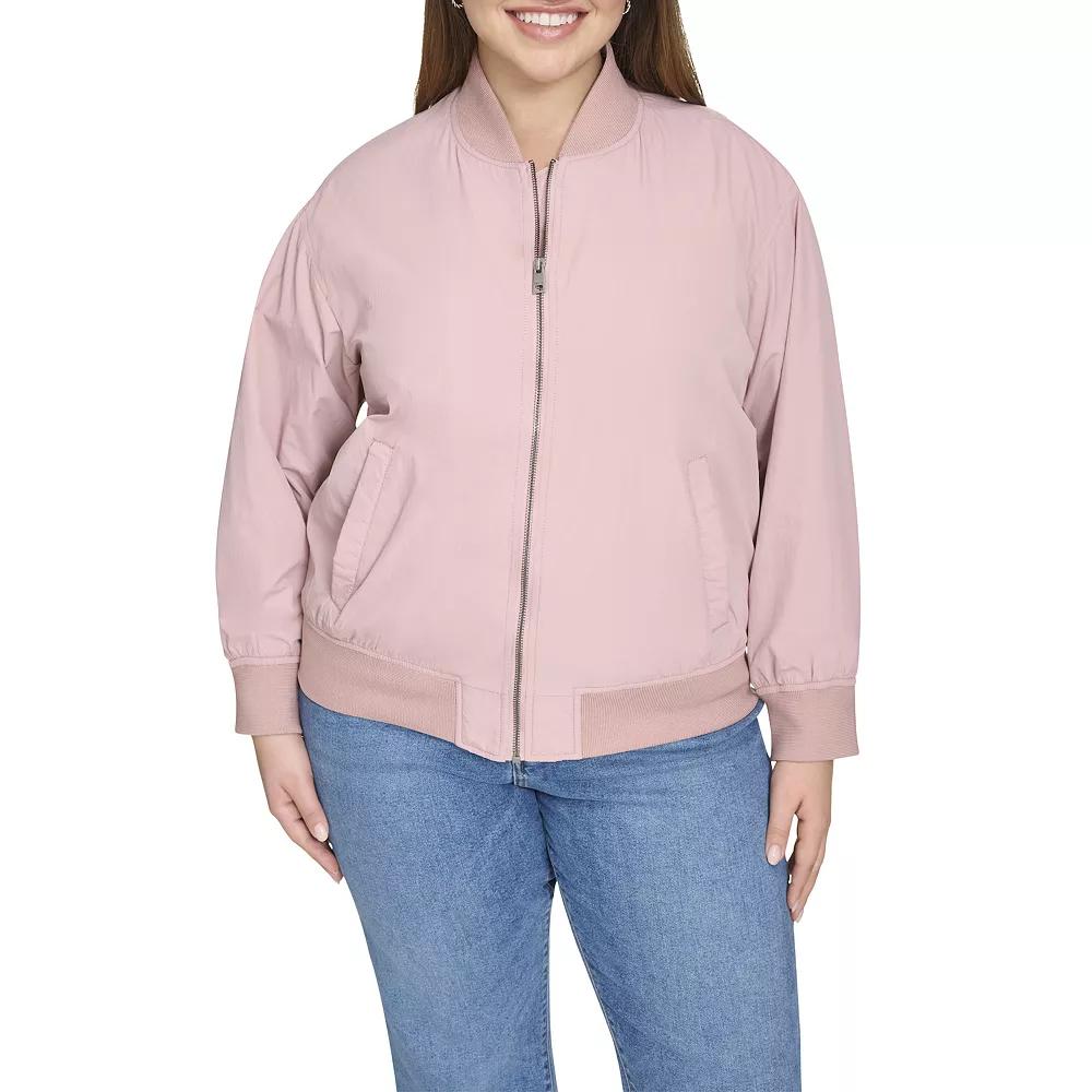 Plus Size Levis Lightweight Bomber Jacket, Womens Dusty Pink Product Image