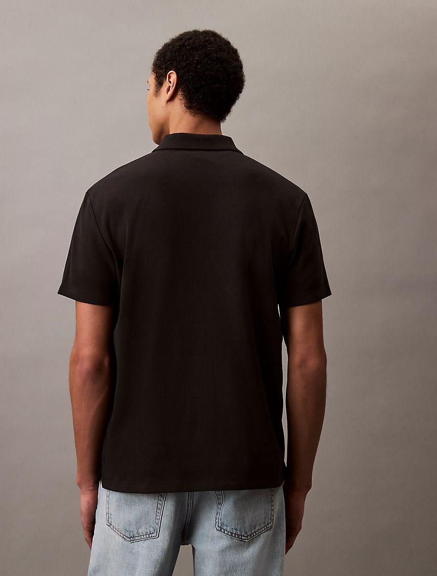 Stretch Fine Rib Polo Shirt Product Image