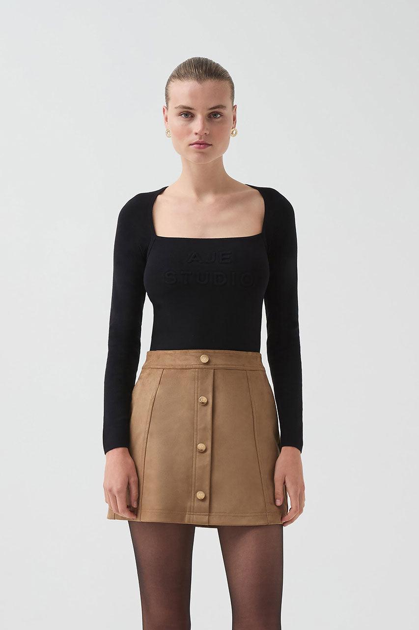 Calyx Vegan Suede Skirt Product Image