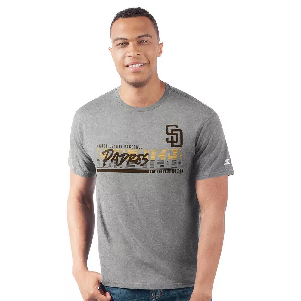Men's Starter Heather Gray San Diego Padres Prime Time Team T-Shirt,  Product Image