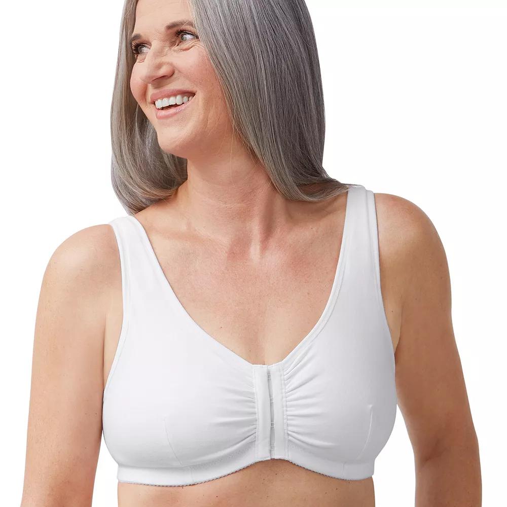 Amoena Mastectomy Bra: Fleur Wireless Front Closure, Women's, Size: 2XL A/B, White Product Image