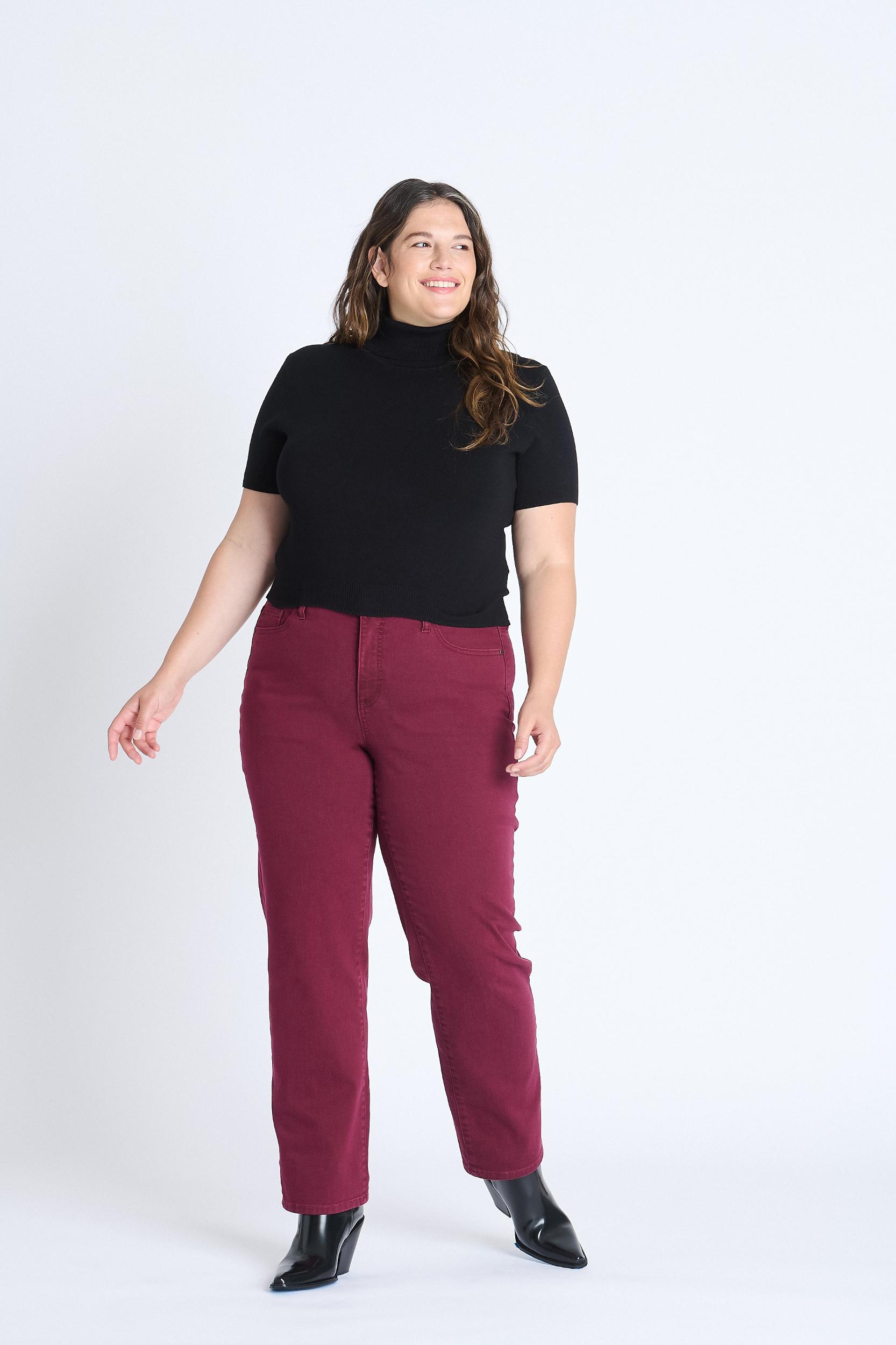 Plus Westport Signature 5 Pocket Colored Denim Straight Leg Jean - Plus Product Image