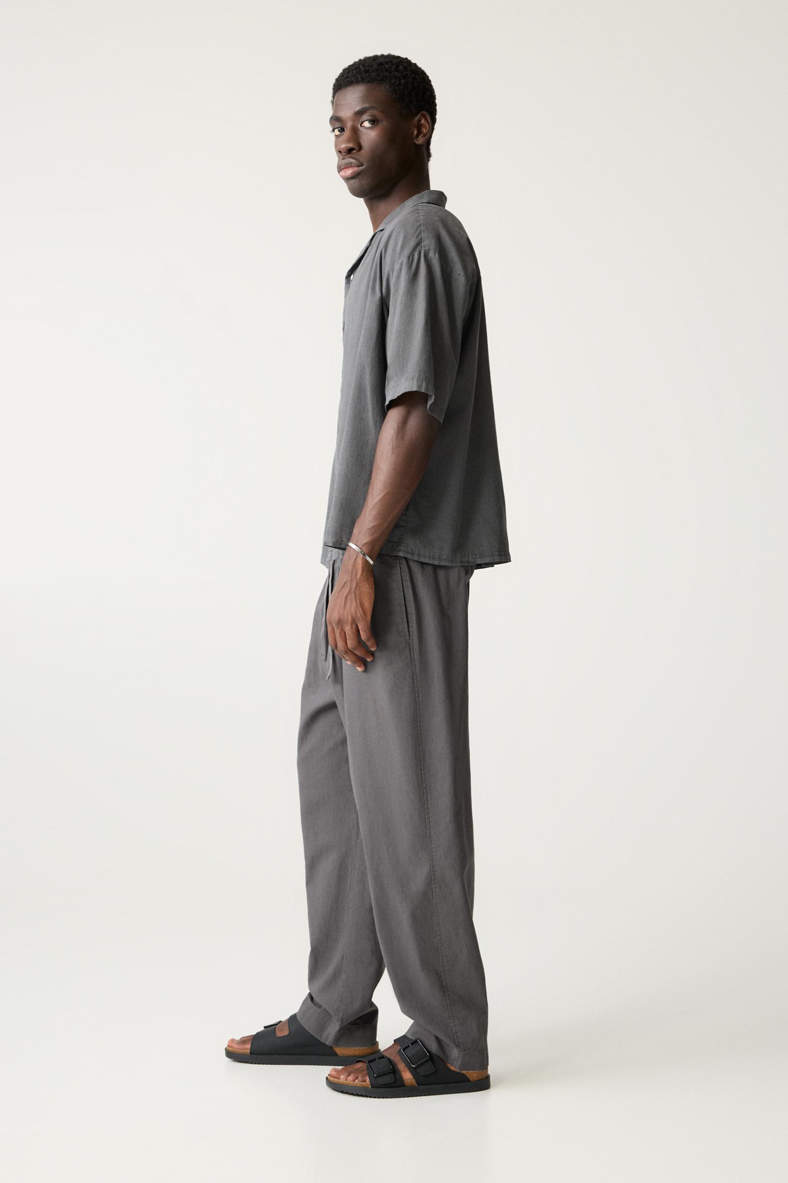 Linen blend sweatpants Product Image