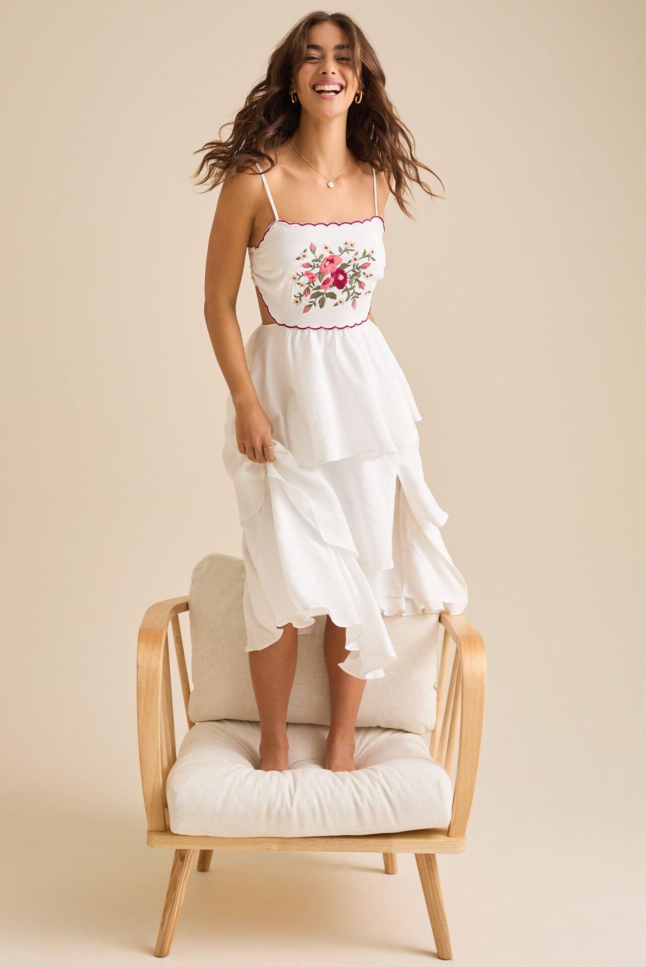 Esther Embroidered Maxi Dress Product Image
