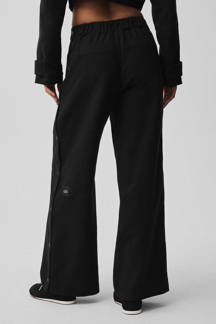 Mid-Rise Cosmopolitan Snap Pant - Black Product Image