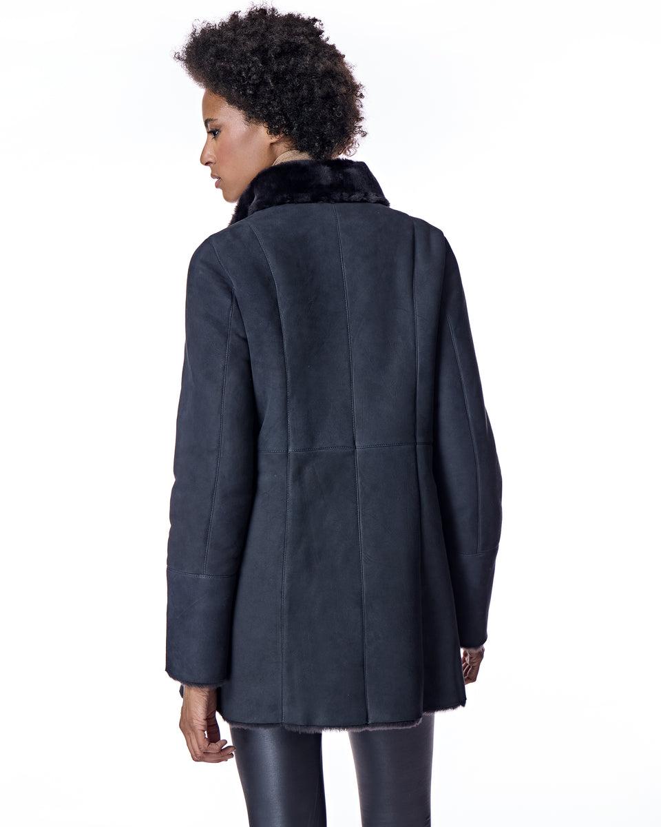 Shearling Jacket with Stand Collar-Maximilian Product Image