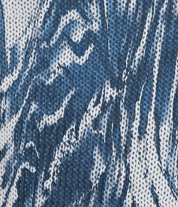 M Made in Italy Printed Boat Neck Long Sleeve Knit Top Product Image