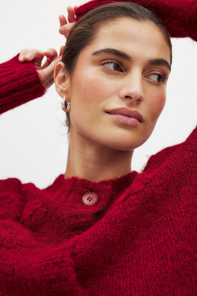 Knitted Flower Cardigan Product Image