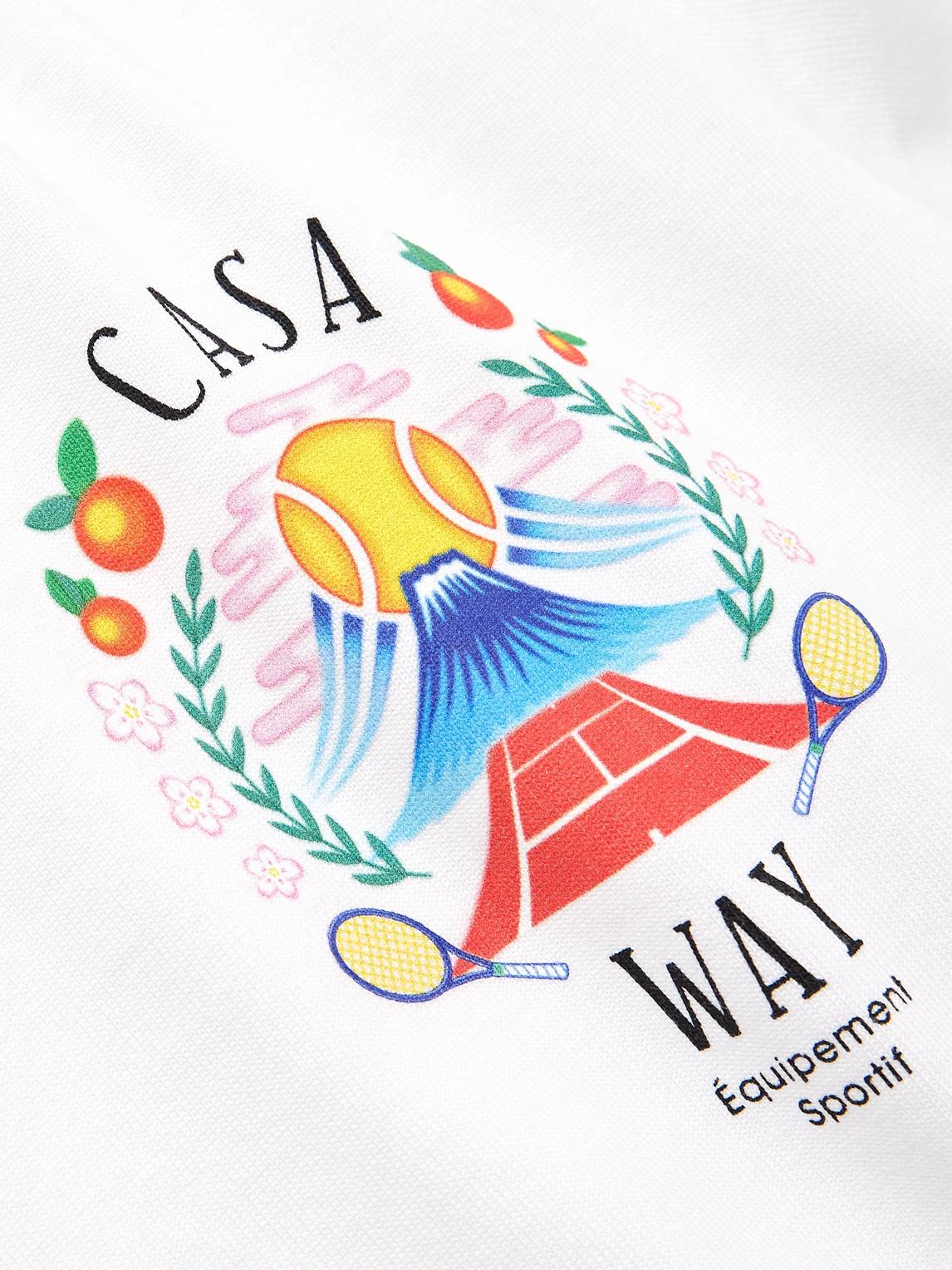CASABLANCA Mens Casa Way Mountain Graphic-print Cotton-jersey T-shirt Xxxl In White Product Image