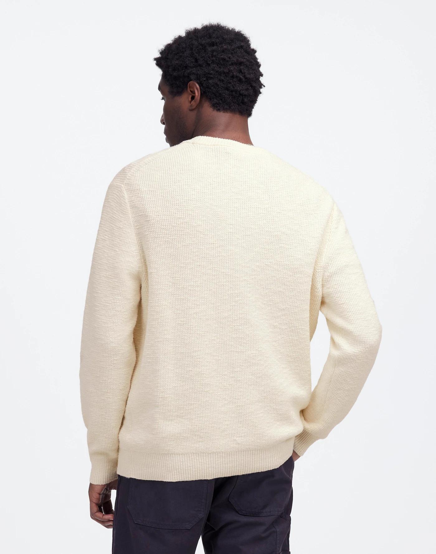 Waffle-Knit Crewneck Sweater Product Image