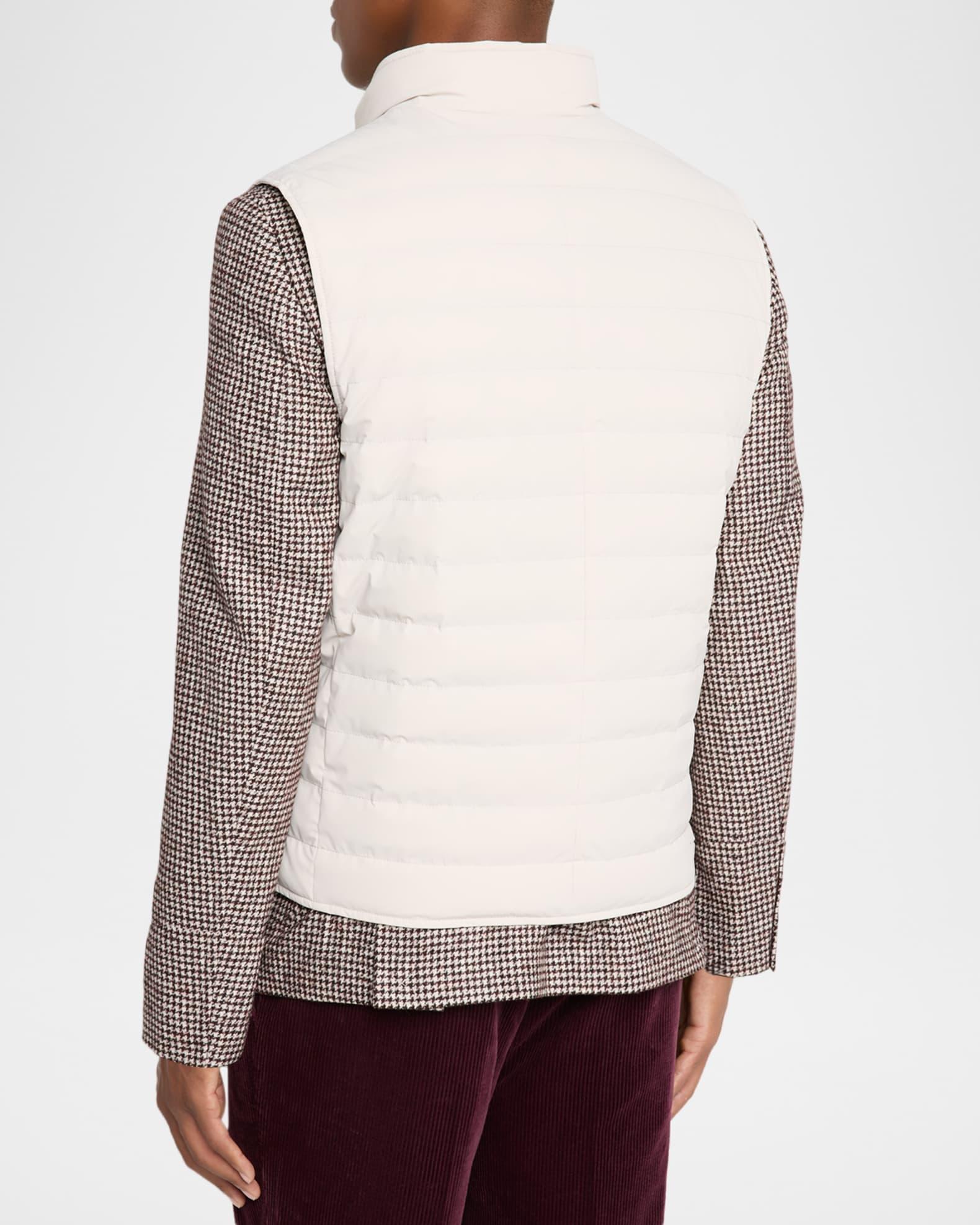 Men's Down Quilted Nylon Full-Zip Vest Product Image