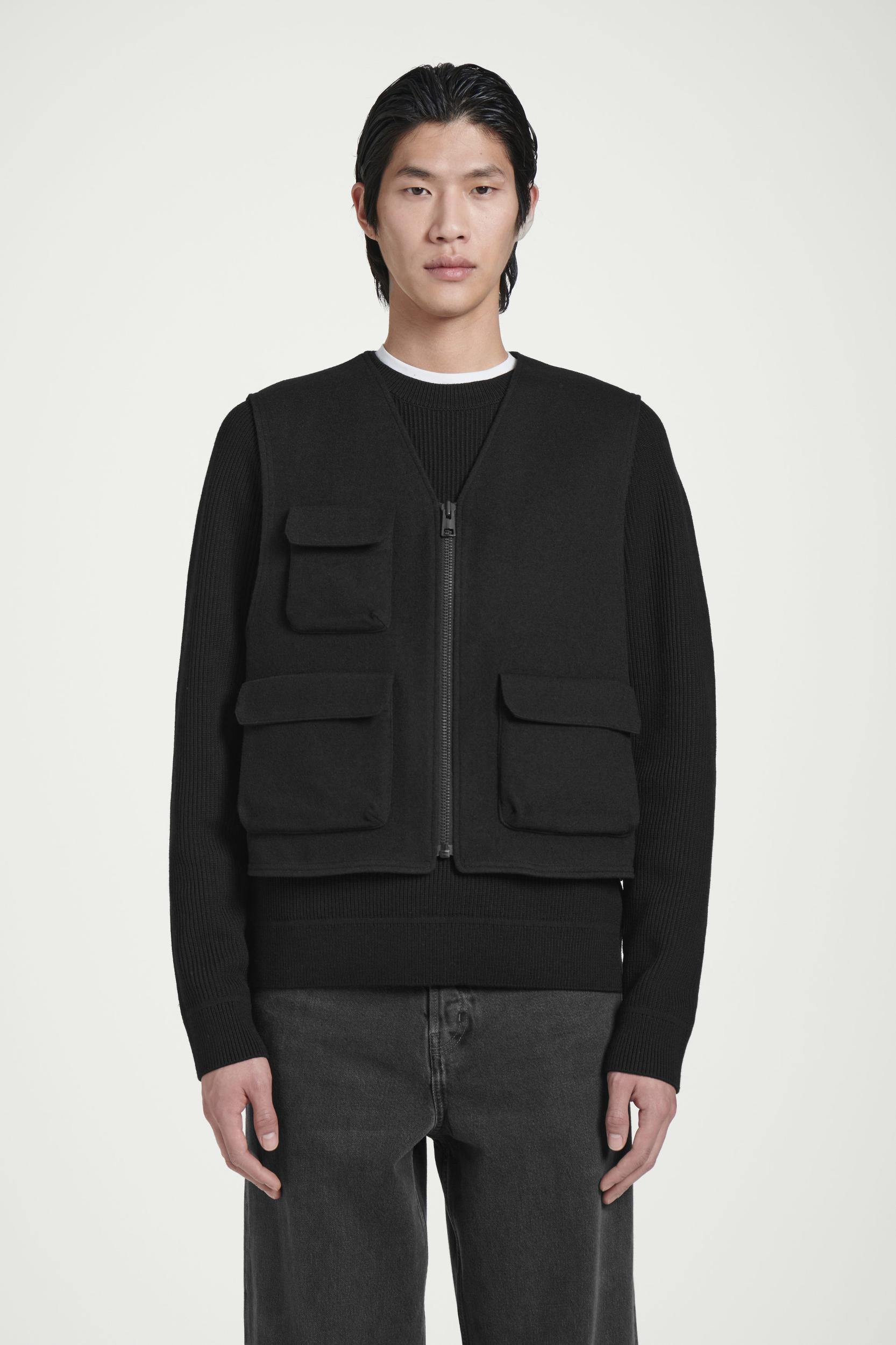 WOOL-BLEND UTILITY VEST Product Image