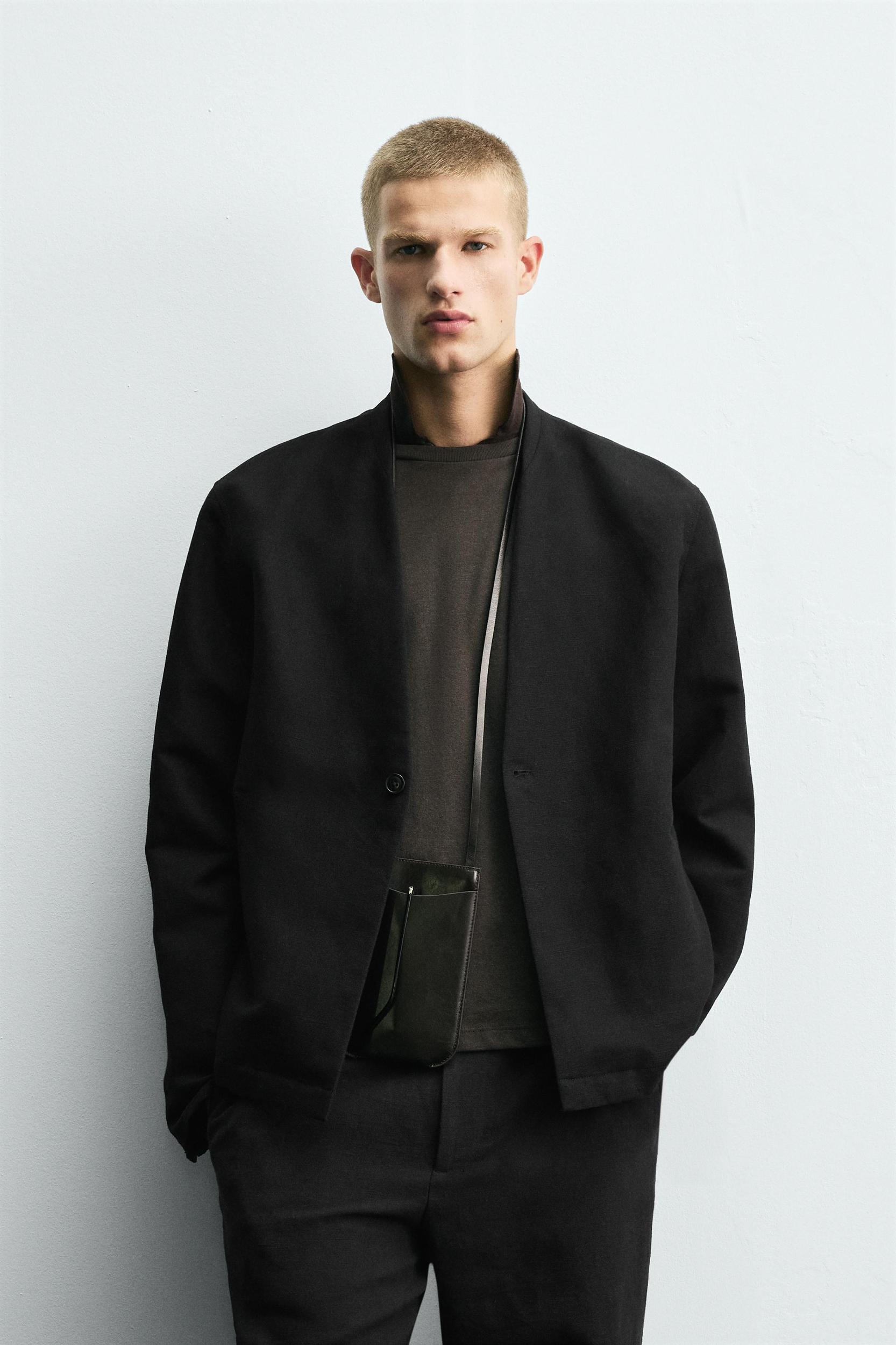 COTTON-LINEN SUIT BLAZER Product Image