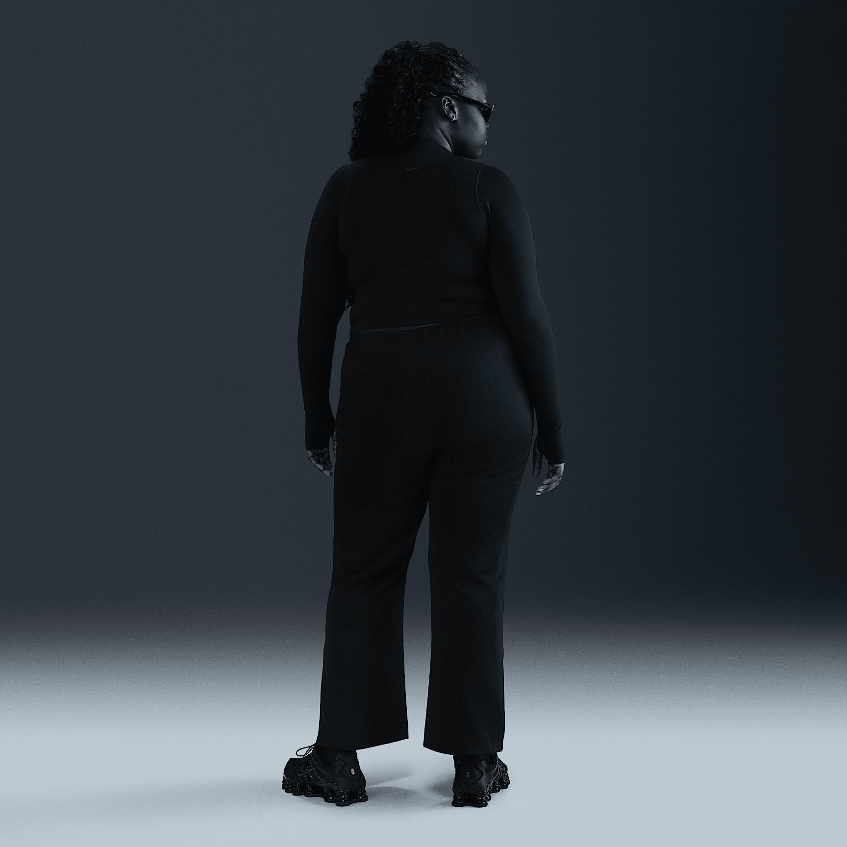 Womens Nike Sportswear Windrunner Mid-Rise Slim Knit Pants (Plus Size) | HJ1018-010 Product Image