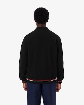 Men's Relaxed Fit Stripe Detail Cotton Cardigan Product Image