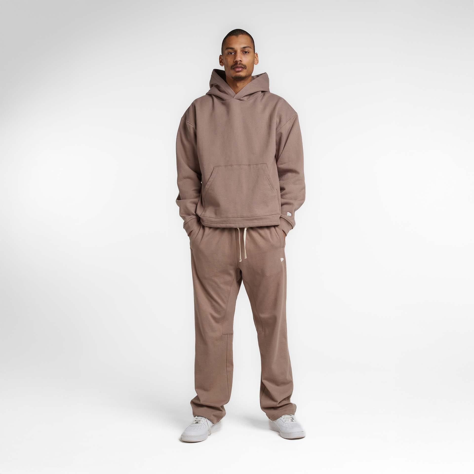 New Era Branded Alden Taupe Gray Hoodie Male Product Image