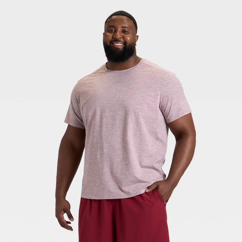 Men's Big Short Sleeve Soft Stretch T-Shirt - All In Motion™ Dazzling Dark Blue 2XL Product Image