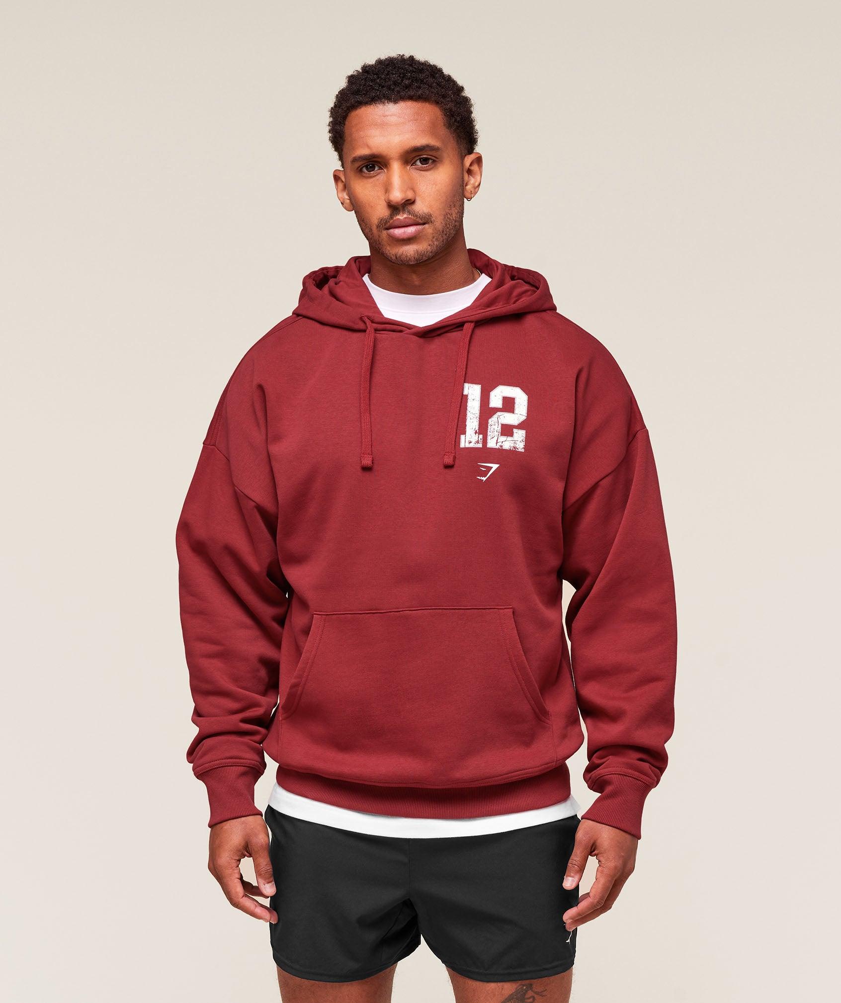 Gymshark Campus Hoodie - Athletic Burgundy Male Product Image