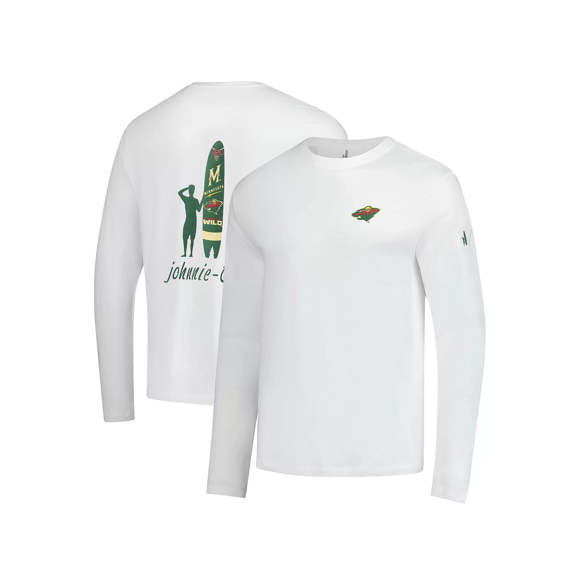 Men's johnnie-O White Minnesota Wild Adam Long Sleeve T-Shirt,  Product Image