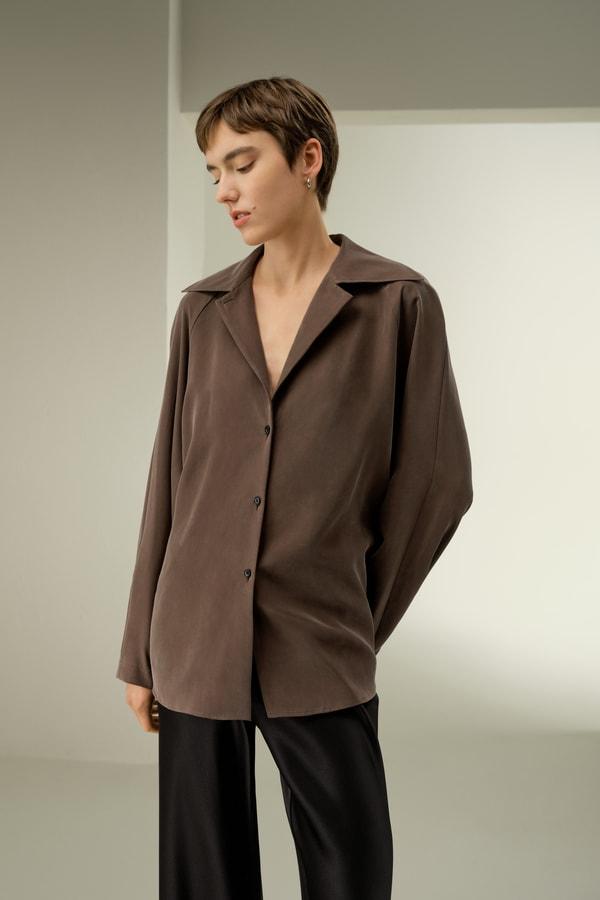 Multipositional Silk Shirt Product Image