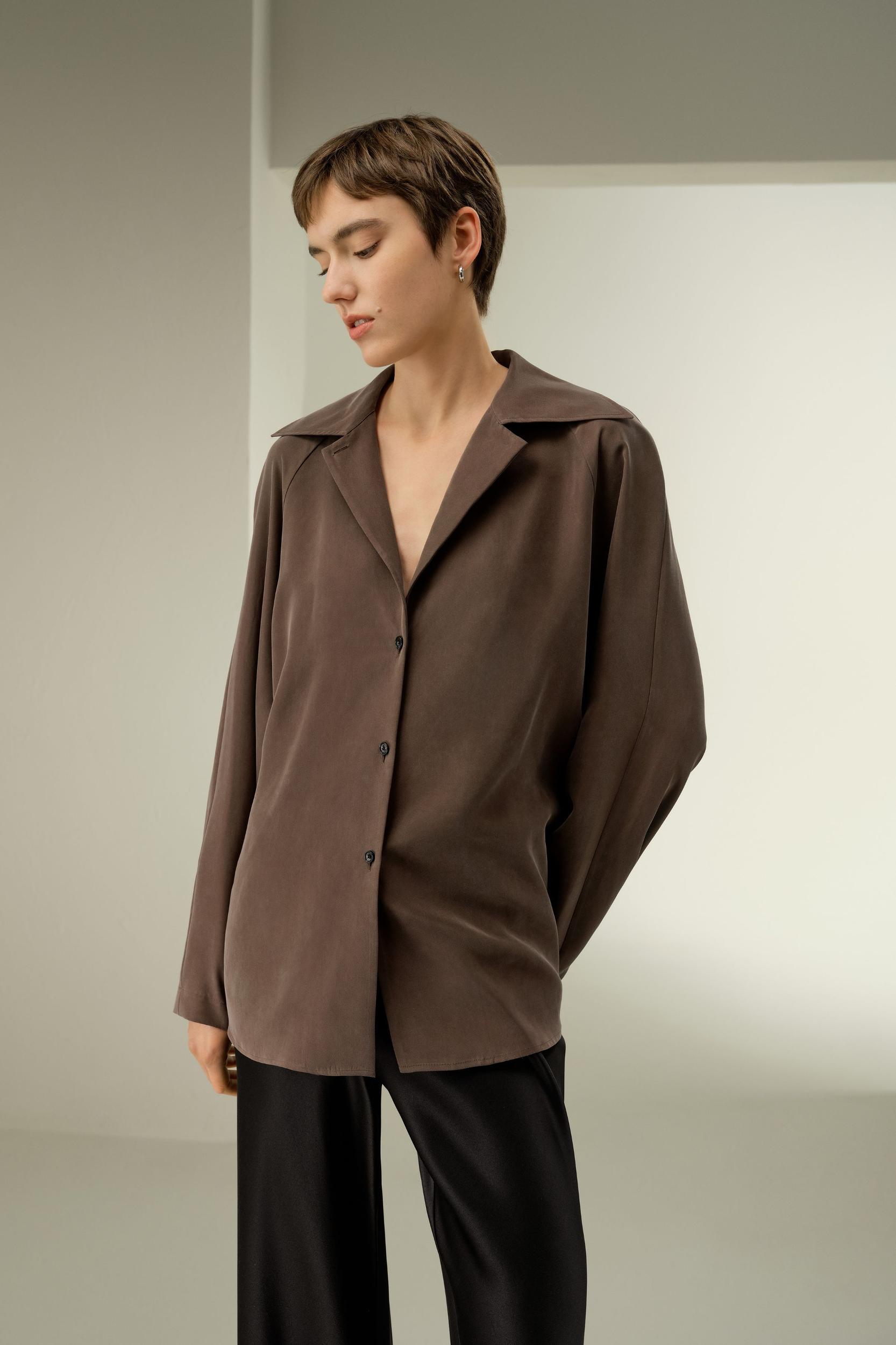 Multipositional Silk Shirt Product Image