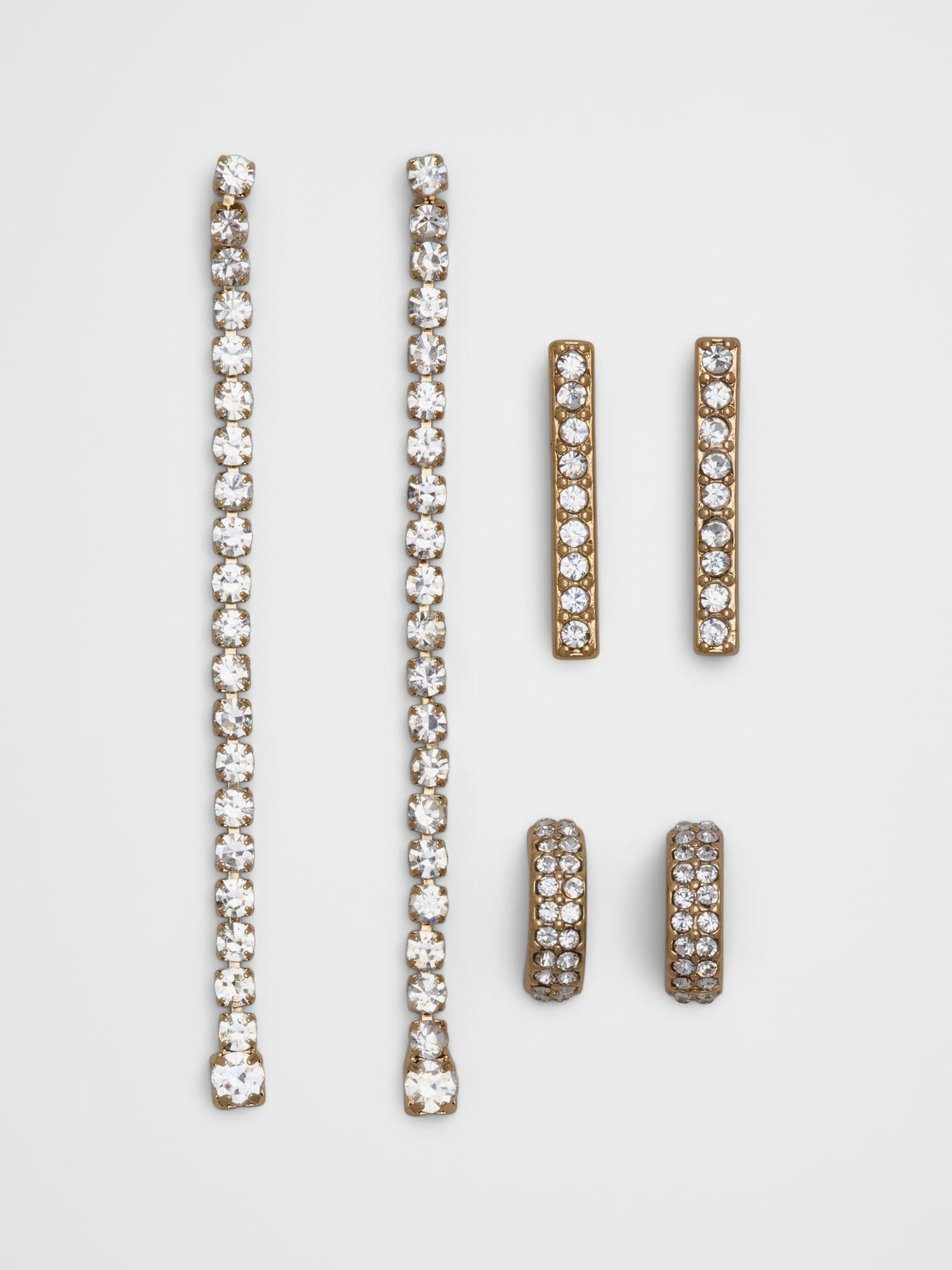 Bar Pave Earrings Multipack Product Image