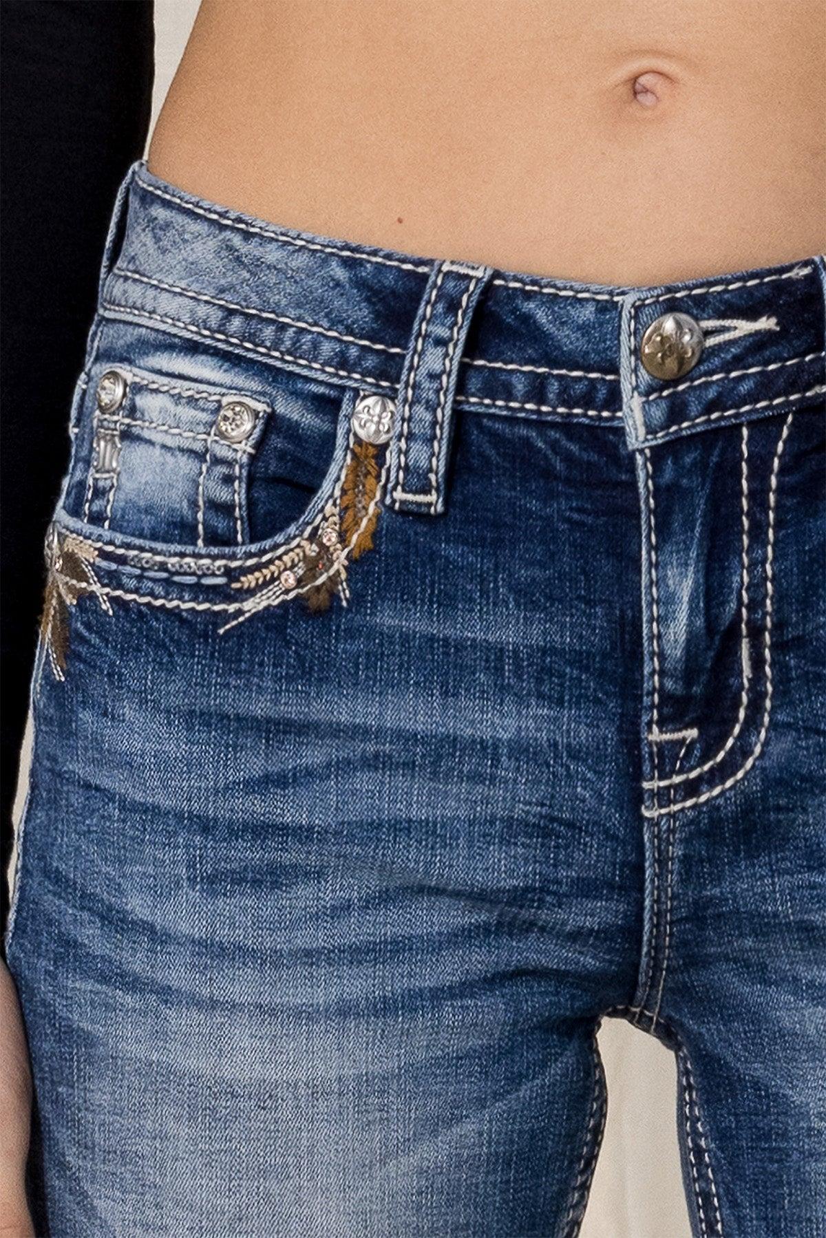 Falling Leaves Bootcut Jeans Product Image