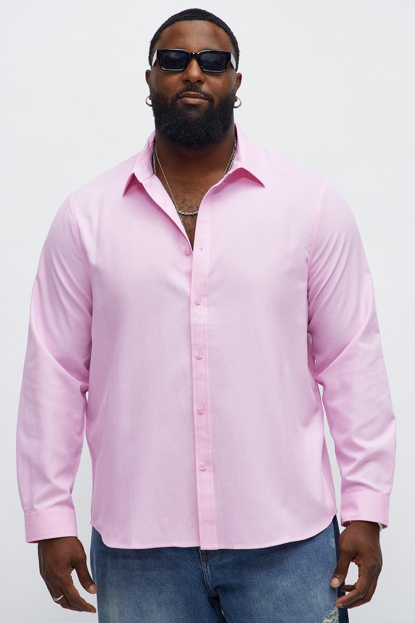 Oxford Long Sleeve Shirt - Pink Male Product Image